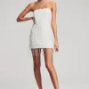 Bachelorette Party*Retrofete Heather Sequin Star Fringe Dress White w/ Stars