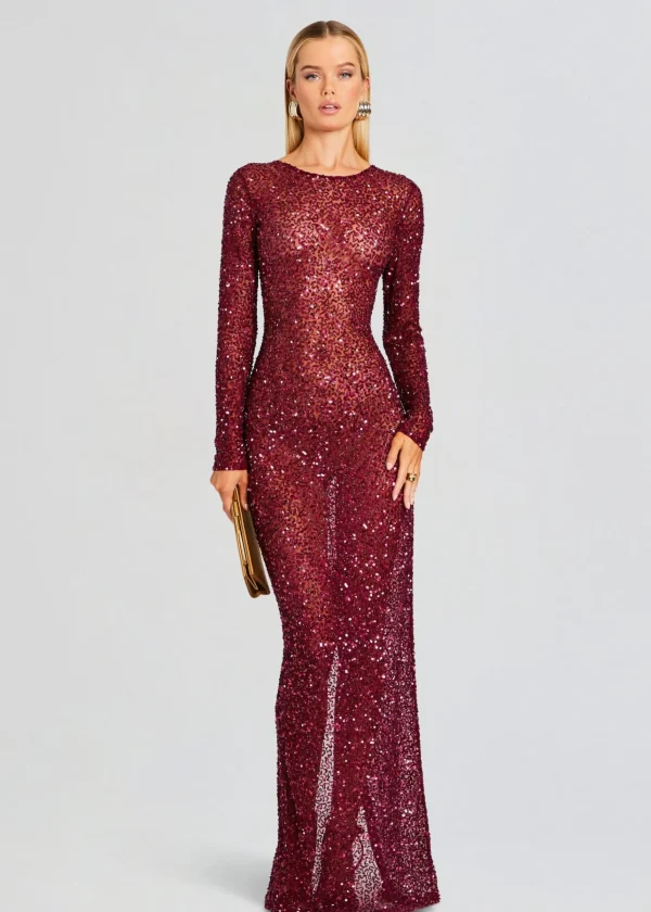 Exclusively Ours*Retrofete Heidi Sequin Dress Merlot