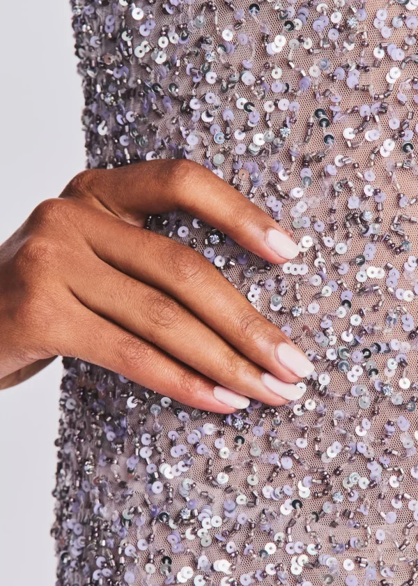 RETROFÊTE*Retrofete Heidi Sequin Dress Mink Grey