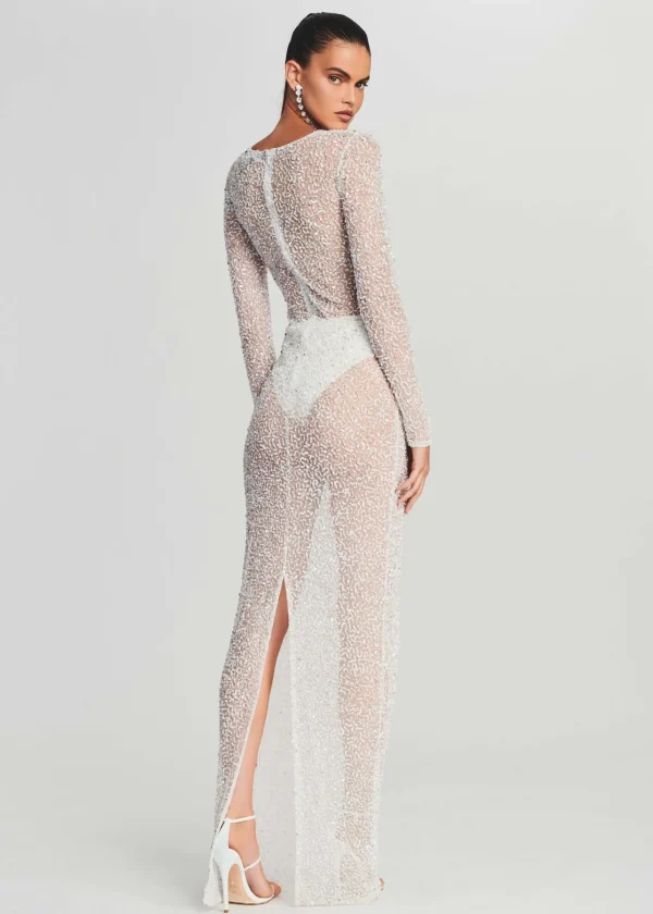 The Destination Bride*Retrofete Heidi Sequin Dress White