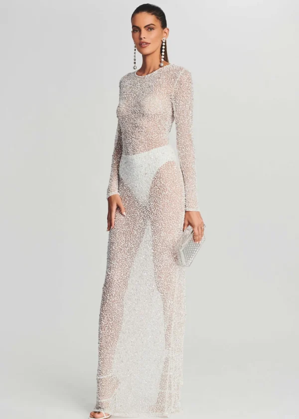 Sequin Styles*Retrofete Heidi Sequin Dress White
