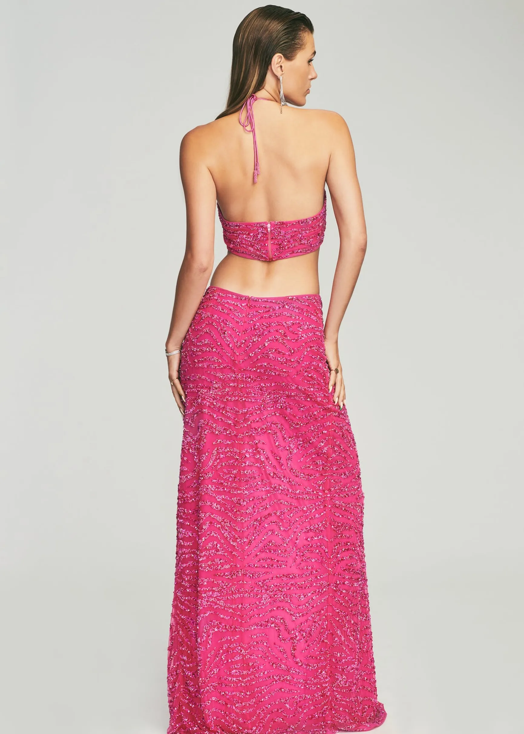 hendrix_sequin_tiger_stri_3-1.webp RETROFÊTE*Retrofete Hendrix Sequin Tiger Stripe Dress Fuchsia Tiger Stripe