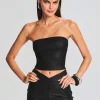 Tops*Retrofete Hillary Coated Denim Top Coated Black