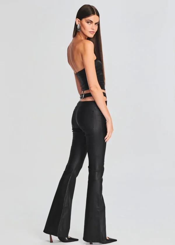 Tops*Retrofete Hillary Coated Denim Top Coated Black