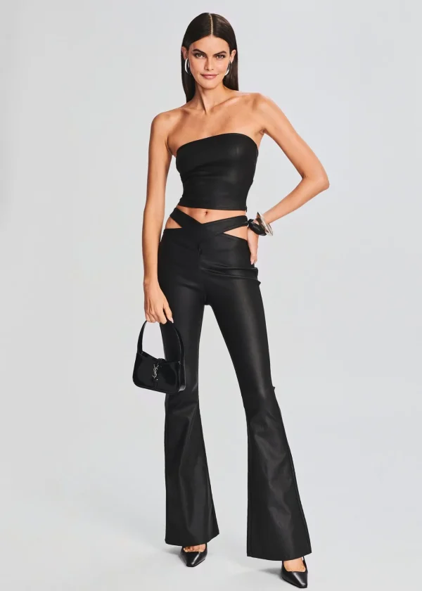 Tops*Retrofete Hillary Coated Denim Top Coated Black