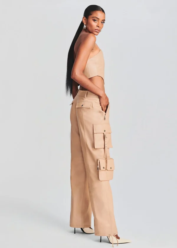 Neutral Moments*Retrofete Honey Leather Pant Tannin