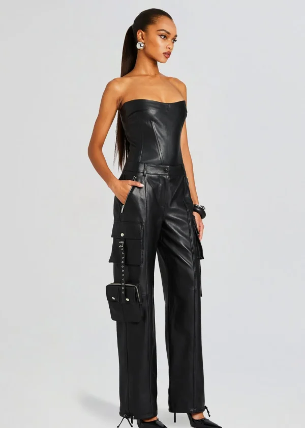 Bottoms*Retrofete Honey Leather Pant Black