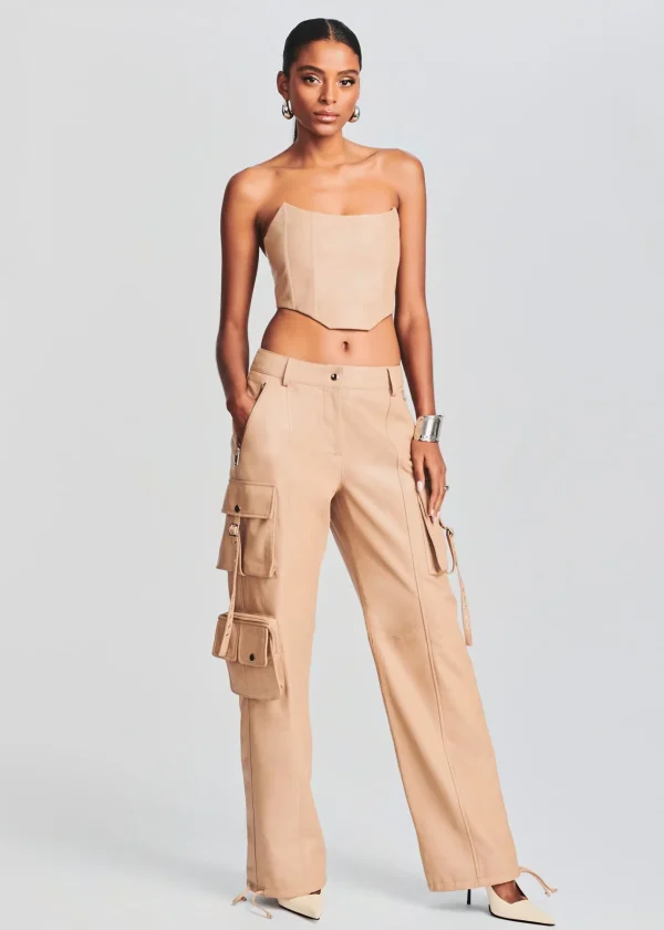 RETROFÊTE*Retrofete Honey Leather Pant Tannin