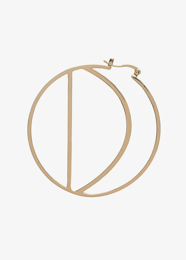 Accessories*Retrofete Hoop Letter Earring Gold