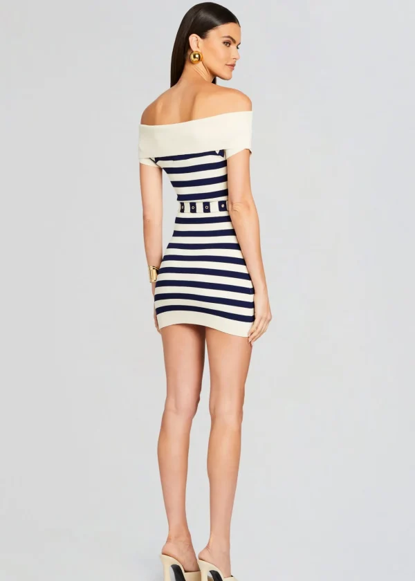 Trending*Retrofete Hull Knit Dress Cream/ Navy