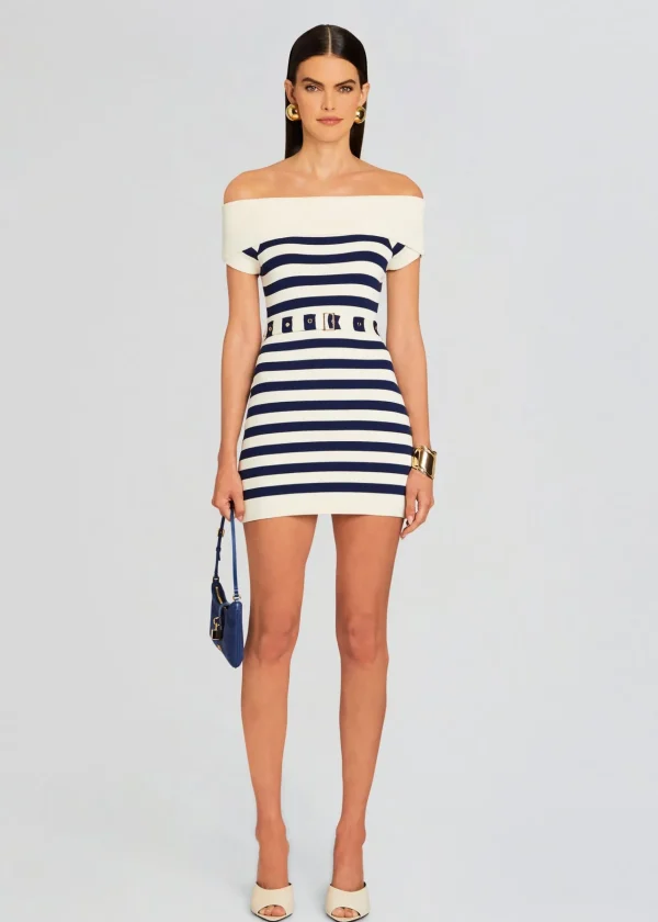 Mini*Retrofete Hull Knit Dress Cream/ Navy