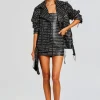 Jackets*Retrofete Icon Embellished Leather Jacket Black/Crystal