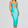 Resort '24*Retrofete Ida Lycra Midi Dress Blue Maldives