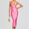 Dresses*Retrofete Ida Lycra Midi Dress Rose Blossom