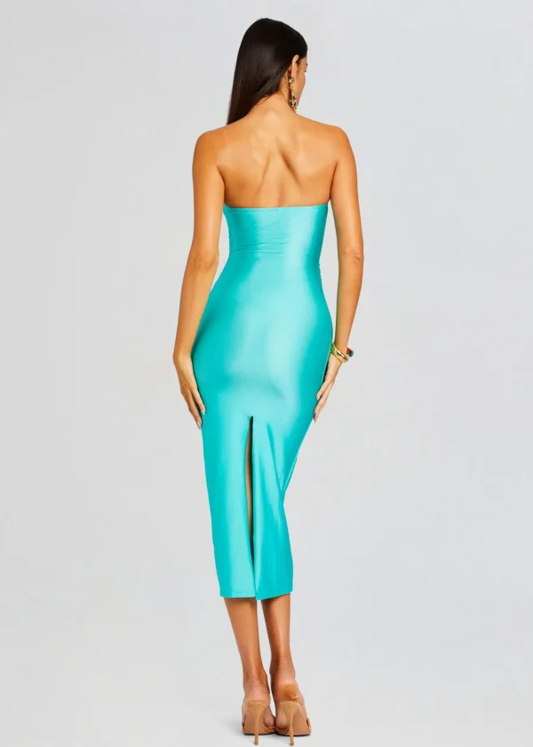 Resort '24*Retrofete Ida Lycra Midi Dress Blue Maldives