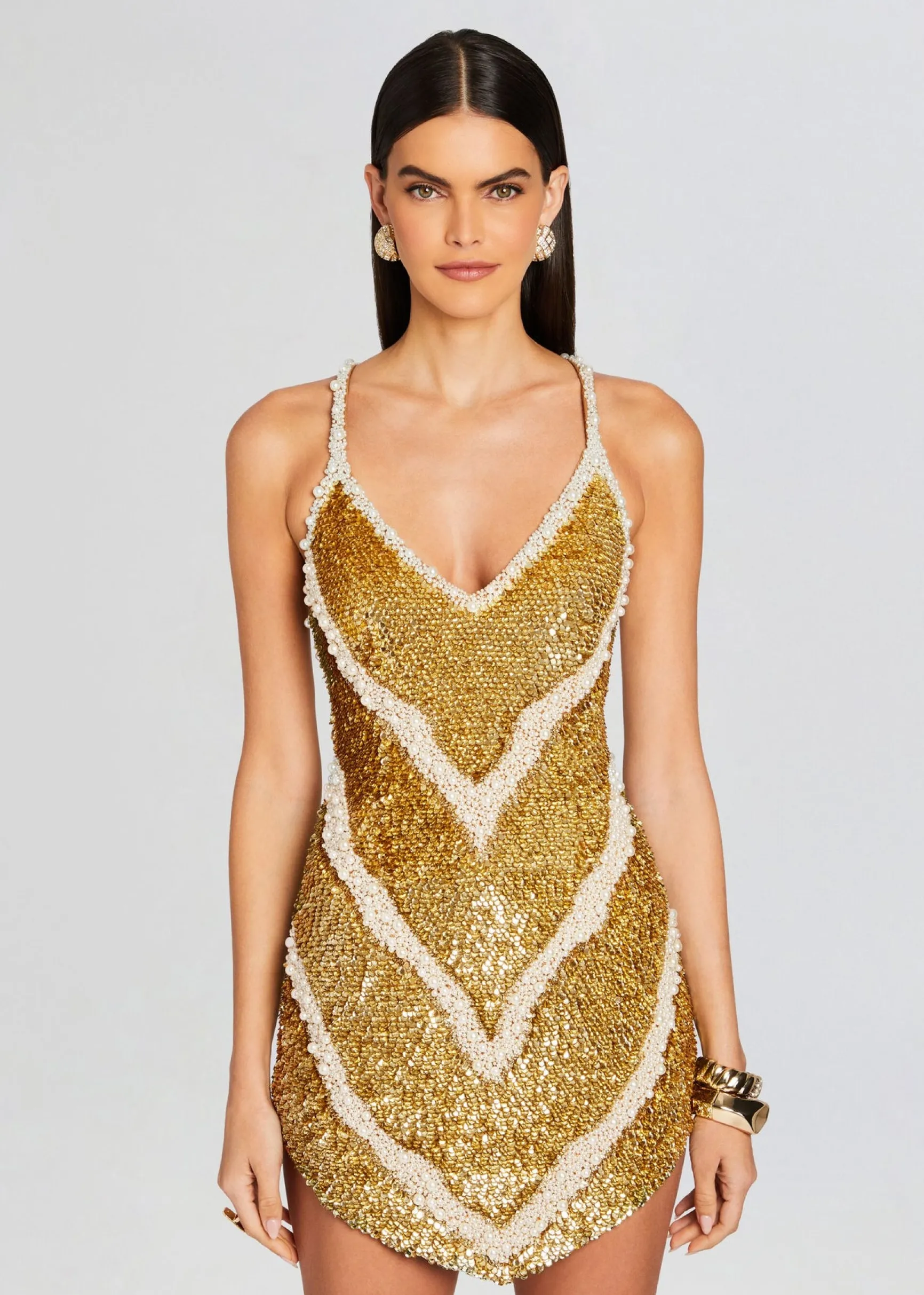 inessa_feather_sequin_dre_4-6.webp RETROFÊTE*Retrofete Inessa Feather Sequin Dress Gold/White