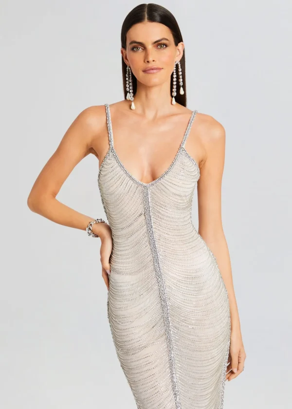 RETROFÊTE*Retrofete Irina Maxi Dress White/Silver