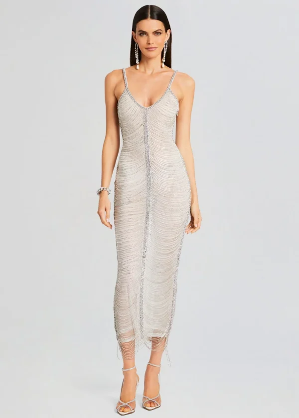 Dresses*Retrofete Irina Maxi Dress White/Silver