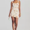 Honeymoon Looks*Retrofete Isla Dress Tan White Tie Dye