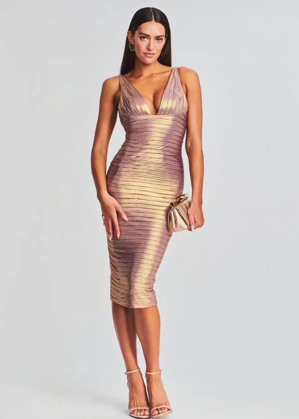Bridal Party*Retrofete Ivy Dress Purple/Gold