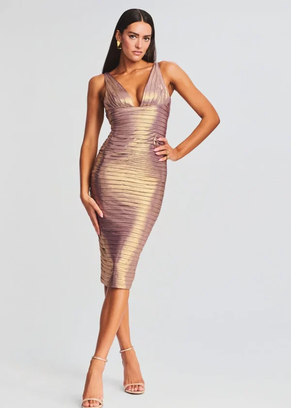 Bridal Party*Retrofete Ivy Dress Purple/Gold