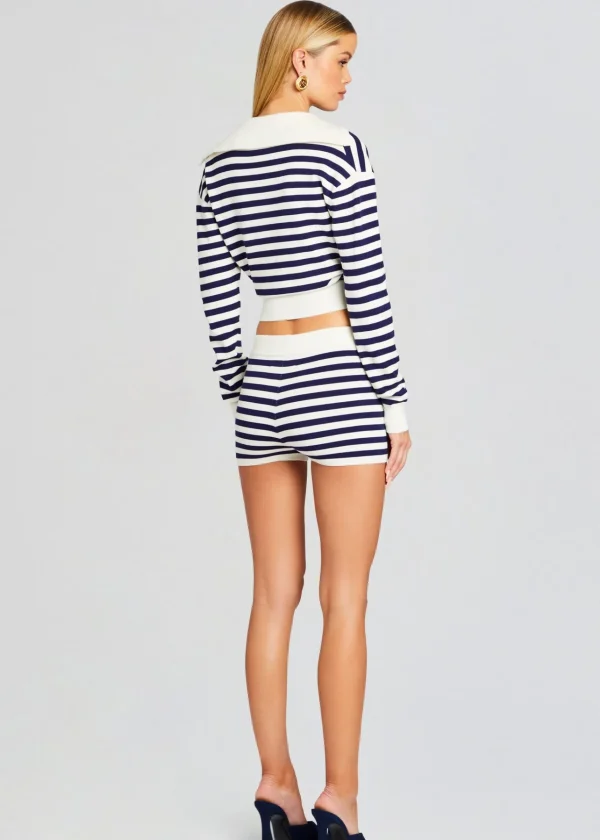 Spring Knits*Retrofete Jac Knit Short Cream/ Navy