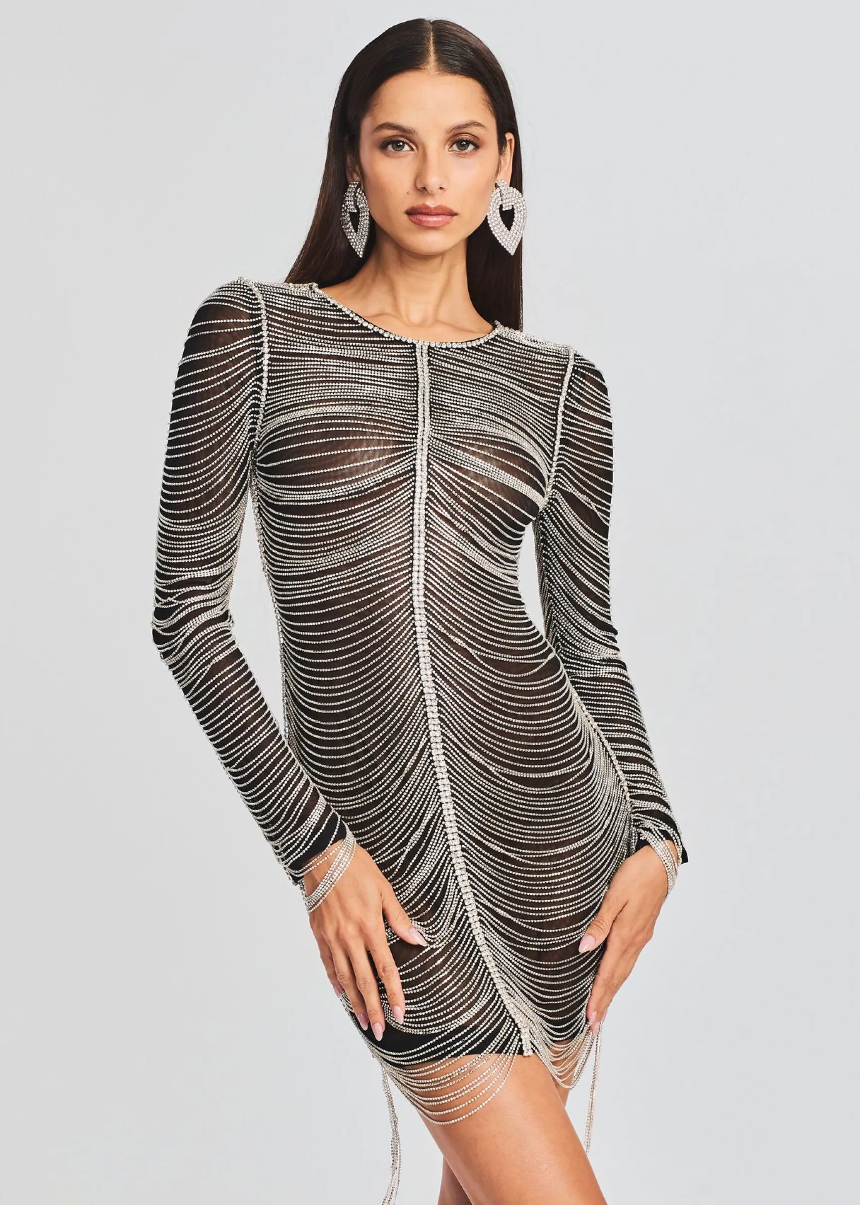 jacqueline_crystal_embell_4-1.webp RETROFÊTE*Retrofete Jacqueline Crystal Embellished Dress Black/Silver