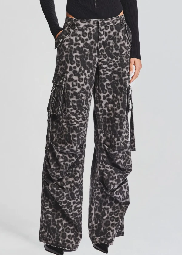 Bottoms*Retrofete Jane Cargo Pant Grey Leopard