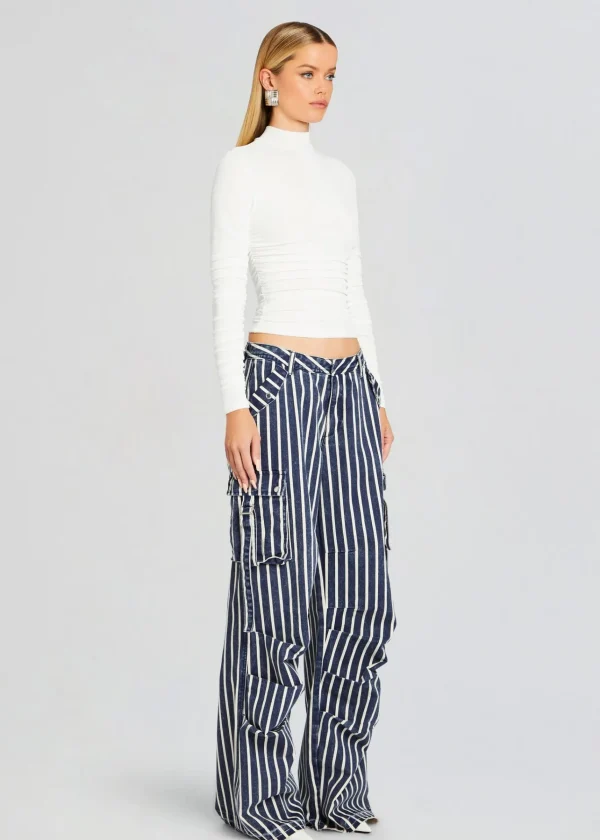 Denim*Retrofete Jane Cargo Pant Navy Stripe