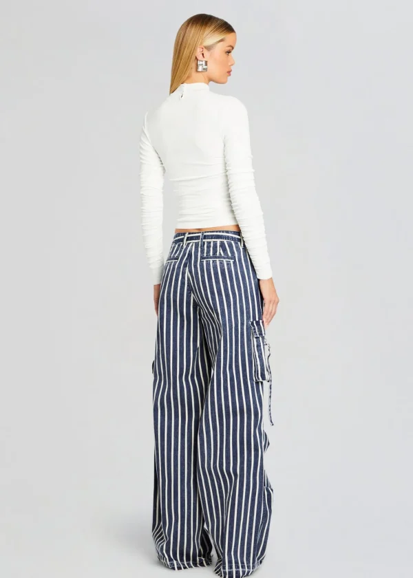 Bottoms*Retrofete Jane Cargo Pant Navy Stripe