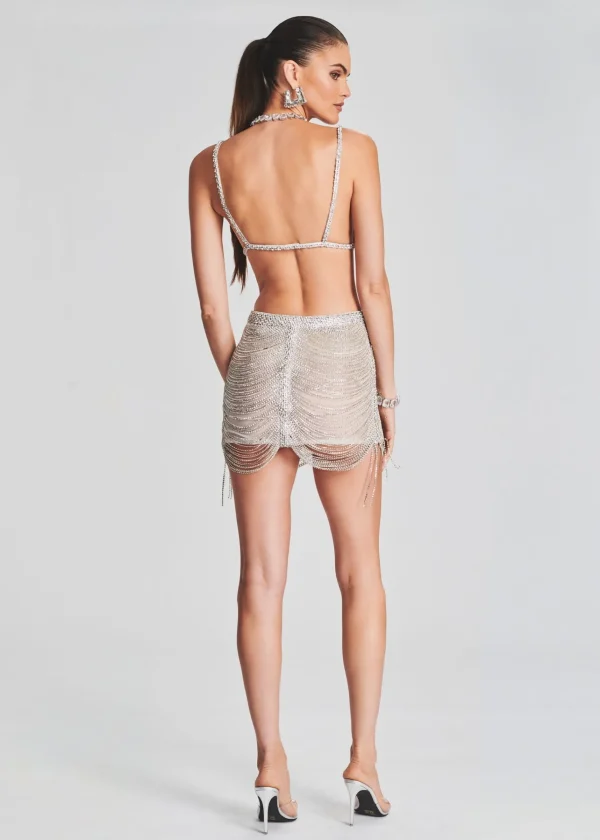RETROFÊTE*Retrofete Jetta Chain Bra White/Silver