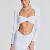 Bachelorette Party*Retrofete Jovanna Bandage Knit Top White