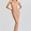 Gowns*Retrofete Jovie Sequin Dress Silver/Nude