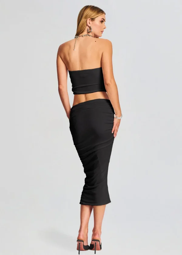 Exclusively Ours*Retrofete Julia Midi Skirt Black