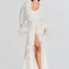 Bachelorette Party*Retrofete Juno Feather Robe White
