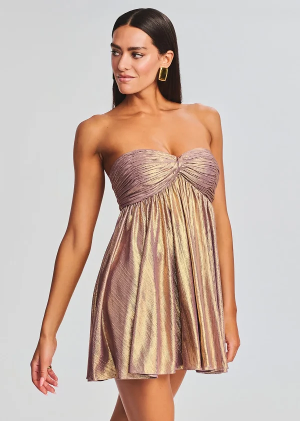 Best Sellers*Retrofete Kaiser Dress Purple/Gold
