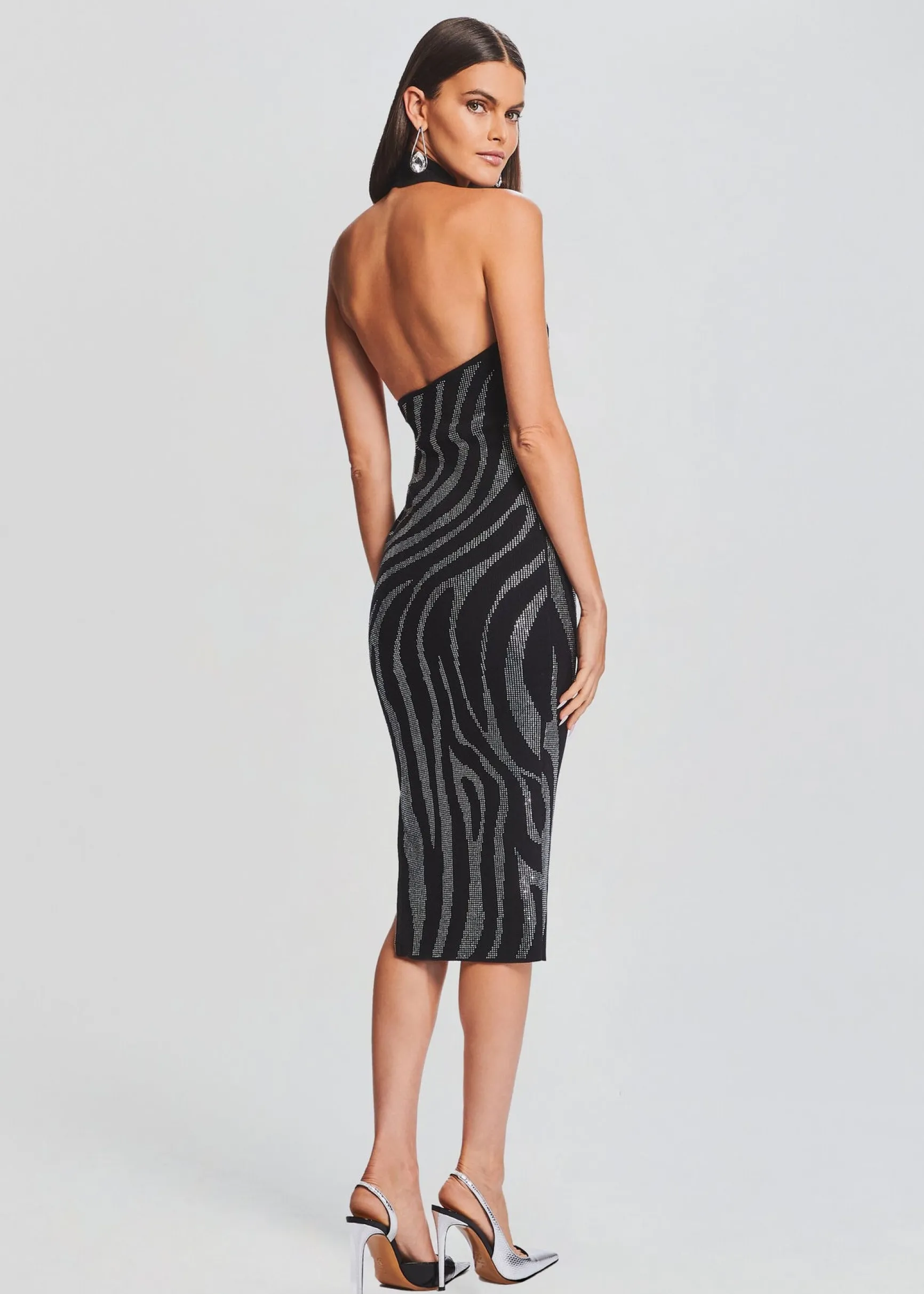 kaisley_knit_dress_3.webp Midi*Retrofete Kaisley Knit Dress Black/Silver Zebra