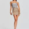 Dresses*Retrofete Katalina Sequin Dress Silver Gold Ombre