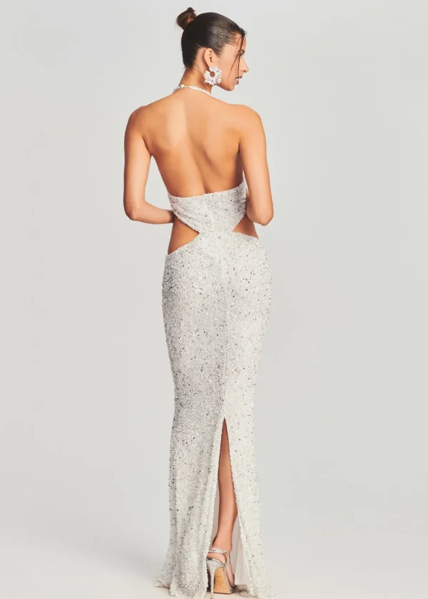 Bridal Party*Retrofete Katerina Sequin Dress Silver White