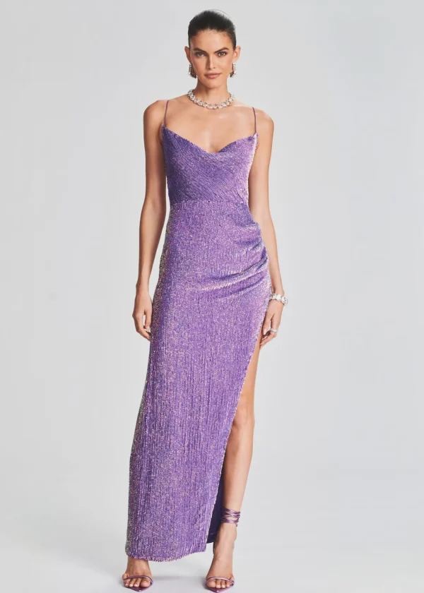 RETROFÊTE*Retrofete Katya Sequin Dress Metallic Lavender