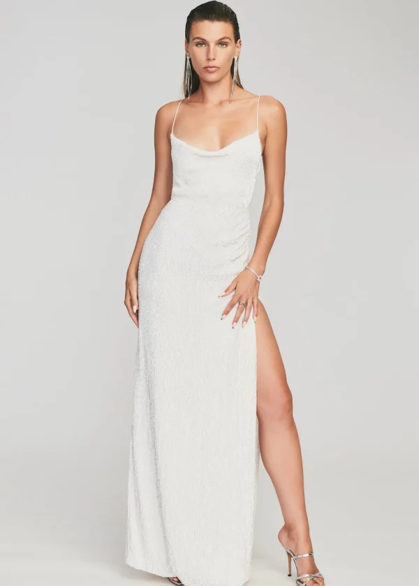 Sequin Styles*Retrofete Katya Sequin Dress Moonglow White