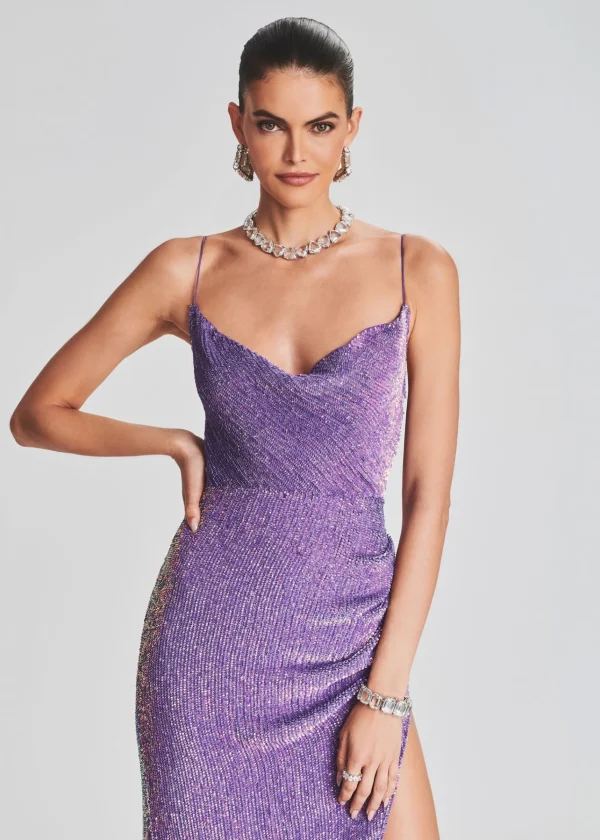 Bridal Party*Retrofete Katya Sequin Dress Metallic Lavender