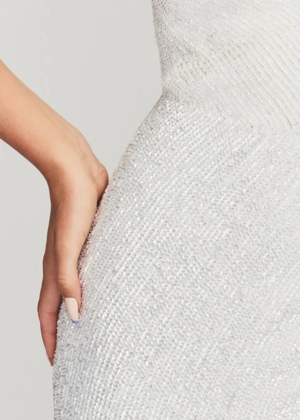 Sequin Styles*Retrofete Katya Sequin Dress Moonglow White