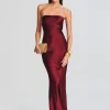RETROFÊTE*Retrofete Keaton Silk Dress Cabernet