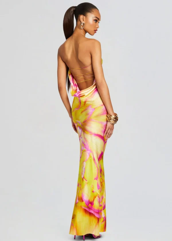 Dresses*Retrofete Keaton Silk Dress Yellow Peony