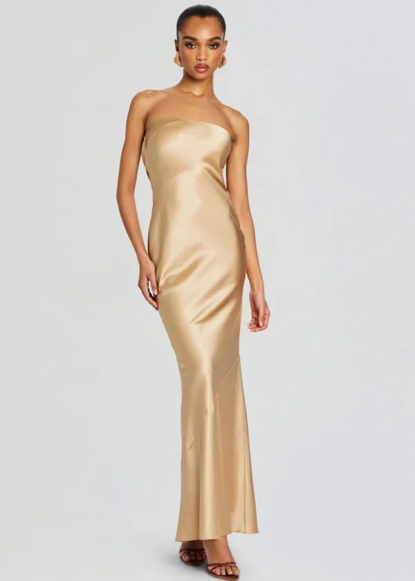 Guest Of*Retrofete Keaton Silk Dress Nude