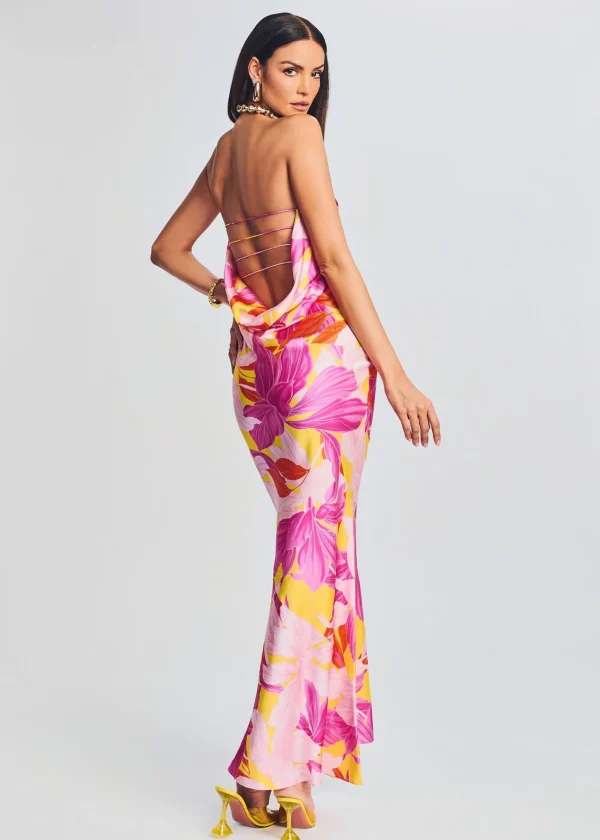 RETROFÊTE*Retrofete Keaton Silk Dress Botanical Floral