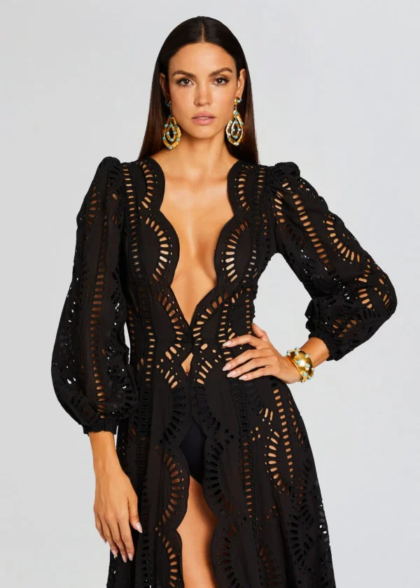 Resort '24*Retrofete Kelyk Kaftan Black Samoa