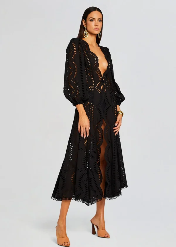 Dresses*Retrofete Kelyk Kaftan Black Samoa