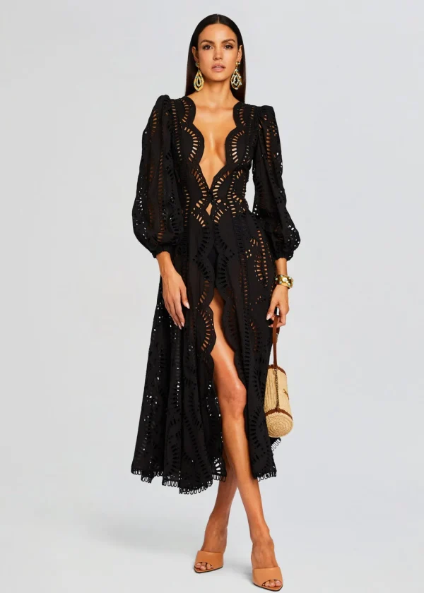 Dresses*Retrofete Kelyk Kaftan Black Samoa